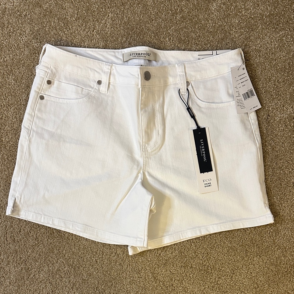 Liverpool Women's Eco White Jean Shorts